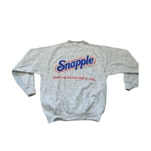 New Vintage Snapple Promo Sweatshirt Size XL Grey Tultex Tag‎ Made In USA